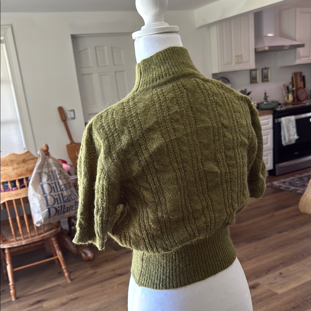 Olive Green Women's Sweater - Picture 3 of 3